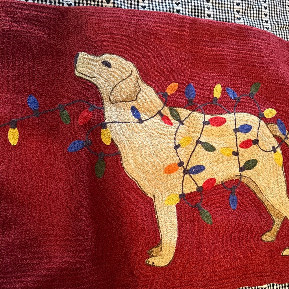 Pottery Barn Labrador Christmas Pillow Cover